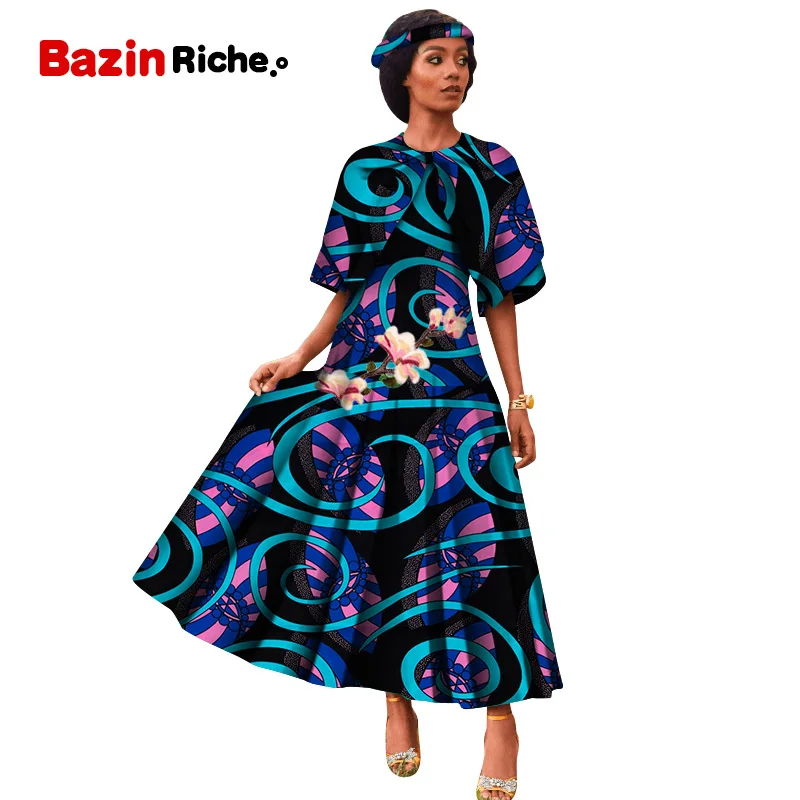 Африканские платья для женщин Дашики Анкара восковой хлопок ткань, батик сексуальное платье для женщин традиционная одежда wy5122 - Цвет: 16