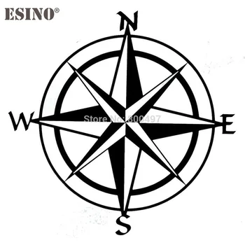 

New Car Styling Outdoor NSWE Compass Travel Wander Lost Direction Reflective Auto Decal Car Sticker Pattern Vinyl