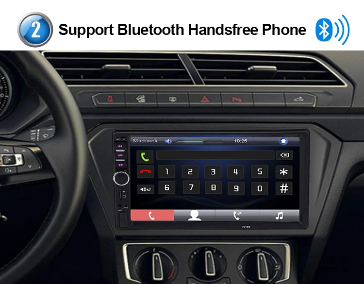 7 Touch Screen Car Radio Double Din Car Stereo MP5 MP3 Player  with Bluetooth FMUSBAUX 7010B (6)