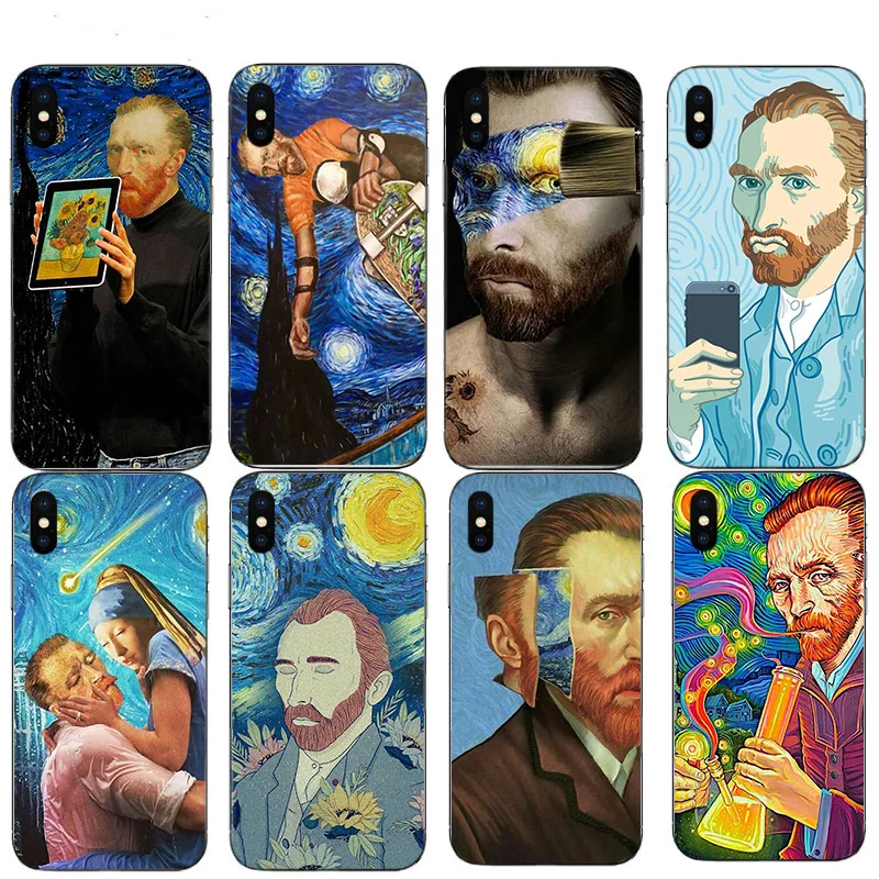 Чехлы с забавным рисунком Ван Гога для iPhone 7 Plus 8 6 6S X чехлы 11 Pro XS Max SE 2020 XR 5 5S |