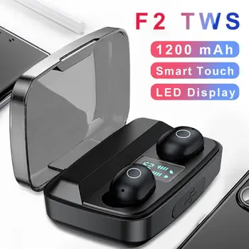 

New Wireless Headphones TWS Bluetooth 5.0 Touch LED Digital Display Earphones With Microphone Sport Waterproof Headsets Earbuds