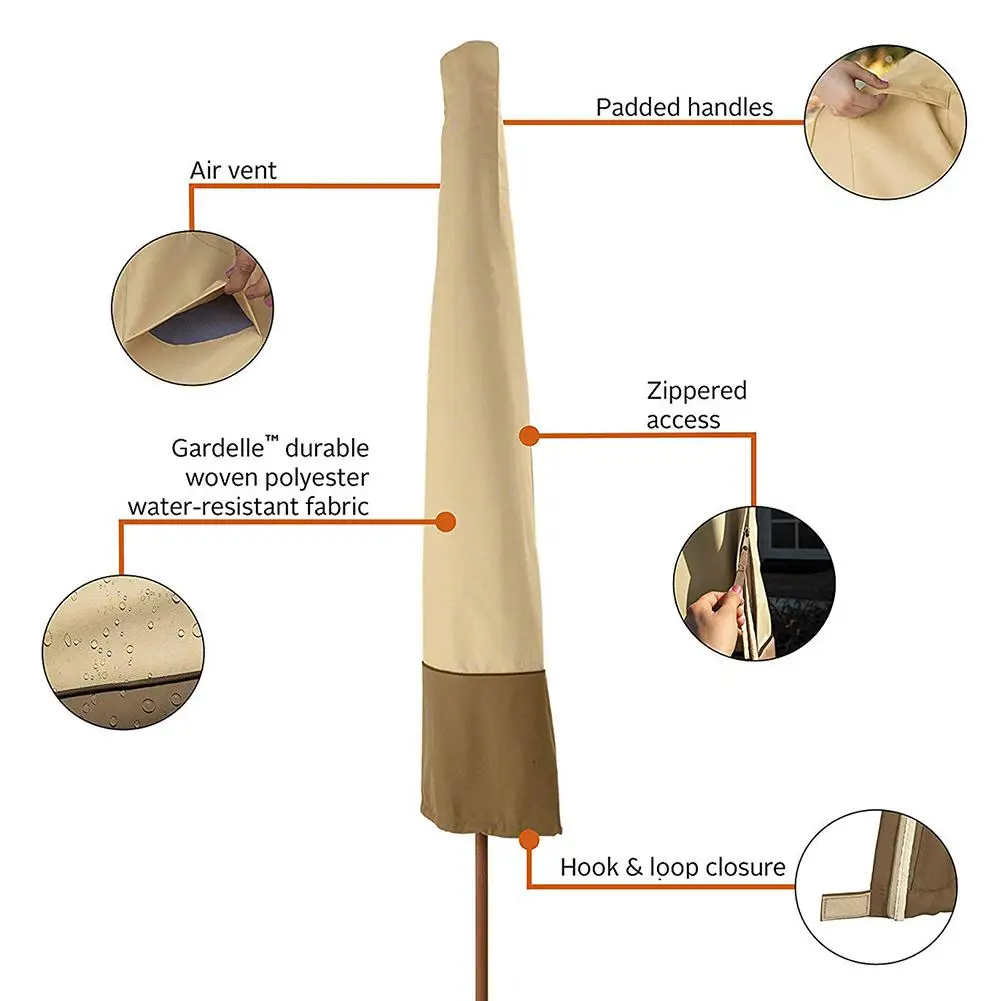 Защитный чехол для зонтика водонепроницаемый дышащая оксфордская ткань Ampelschirm Крышка для сада патио зонтик дождевик