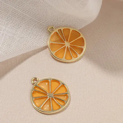 Cute Fruit Lemon Earring Settings DIY Accessories Jewelry Gift Party Beach Decor Handmade For Women Girl Lady - Цвет: as pic