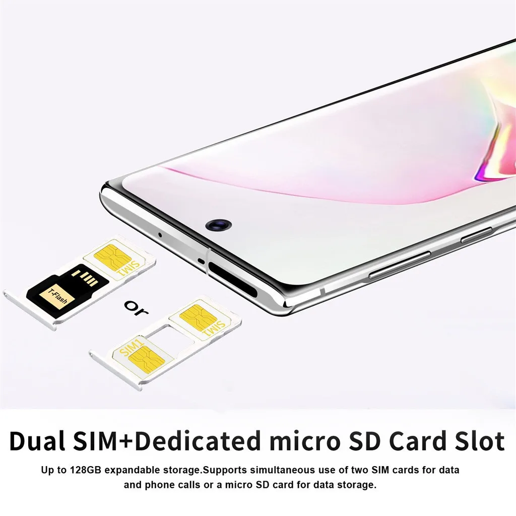 Смартфон с 6 8 дюймовым дисплеем процессором NOTE10 ОЗУ 2 Гб ПЗУ 16 Android 9 1 3G|Смарт-часы| |