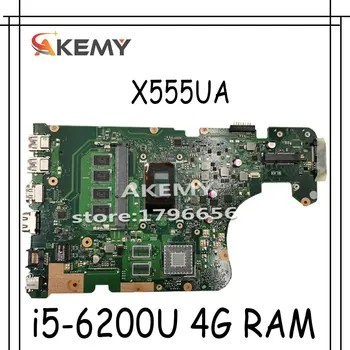 

AKEMY X555UA original mainboard For Asus X555UF X555UQ X555UB X555U F555U A555U K555U i5-6200U I5-6198 4GB Laptop motherboard
