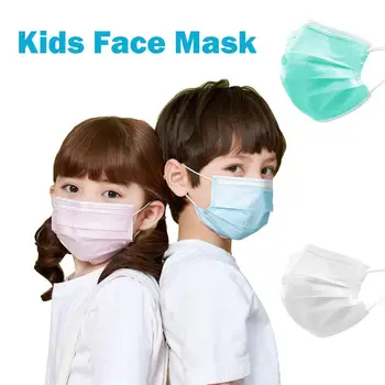 

3-Layers Anti-Dust Mask Disposable Elastic Mouth Mask Soft Breathable Blue Soft Breathable Child Kids Face Mask