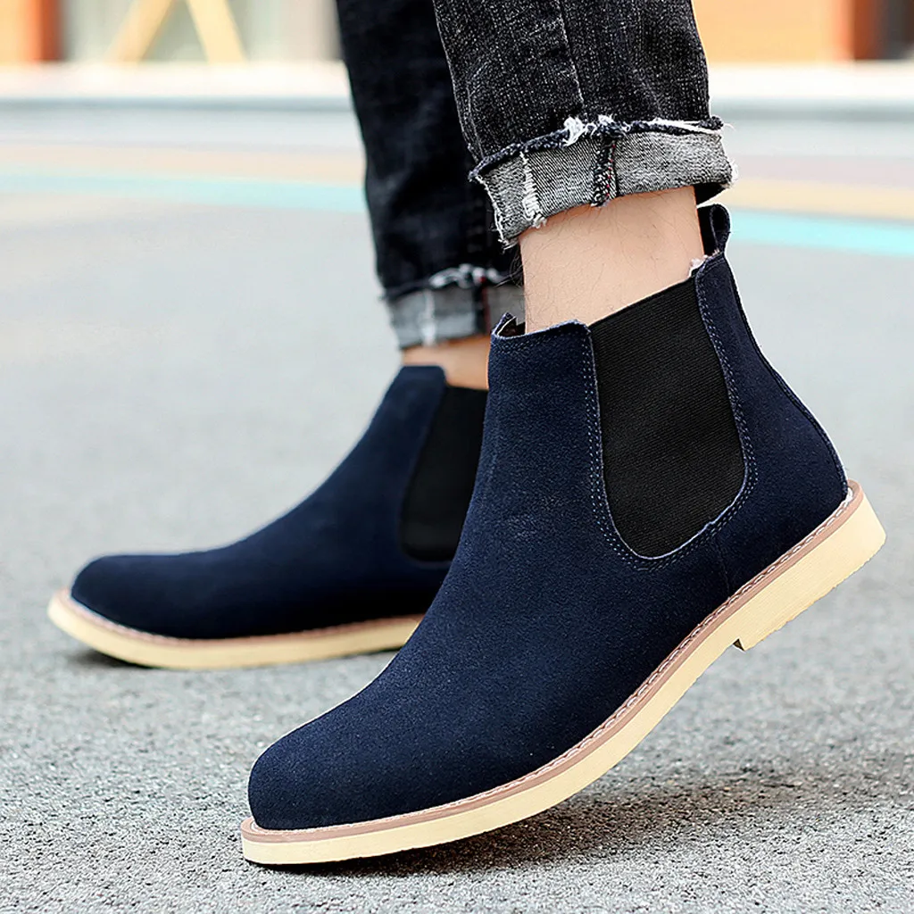 Мужская обувь; модные ботинки; zapatos de hombre; модные мужские ботинки с острым носком в стиле ретро; замшевые матовые рабочие ботинки