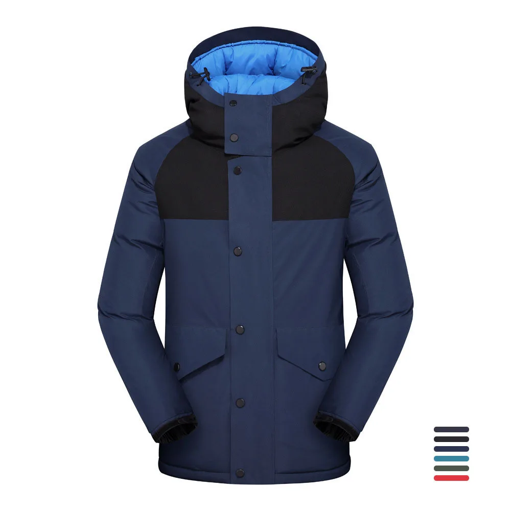 Мужская одежда с хлопковой подкладкой, зимние шапки, съемные ветронепроницаемые и водостойкие свободные мужские пальто, разные цвета на выбор