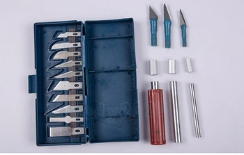 Cheap 500pcs With Box Model Tool Making 13 Blade Polymer Clay Multifunction Pen Knifes Metal Scalpel Knife Tools Kit Knife