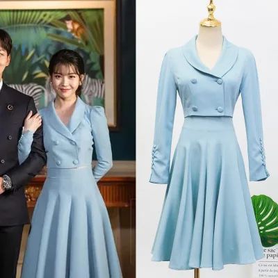 Пальто, юбка с высокой талией для женщин, IU 장월 Lee Ji Eun DEL LUNA, отель, осень-весна, длинные рукава, топы для беременных