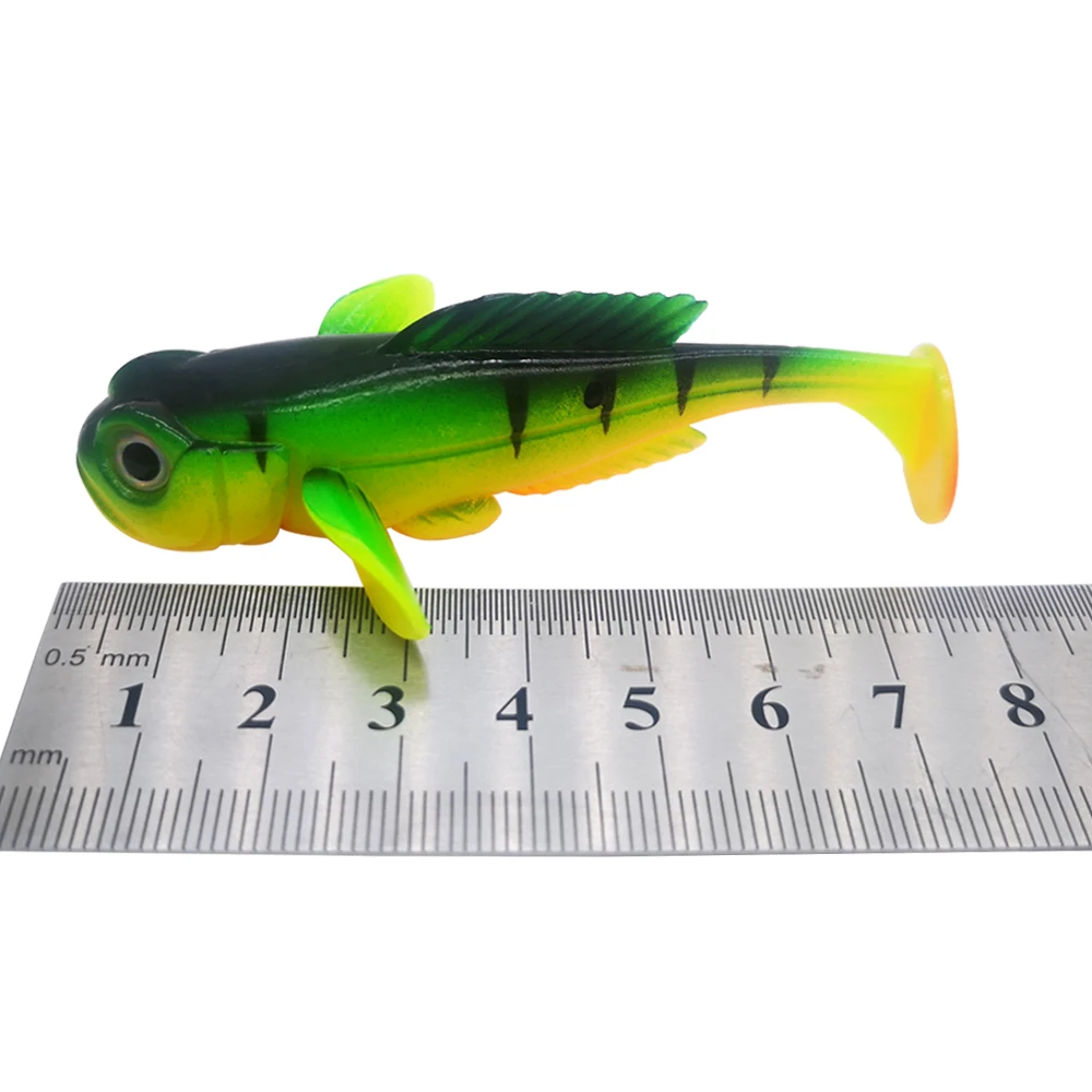 5 teile/paket Grundel Paddel Weichen Köder 80mm 9,5g Neue Swimbait Ultra Realistische Design Fisch Köder Feinste Detaillierte softbait Angeln Locken – Detail 7