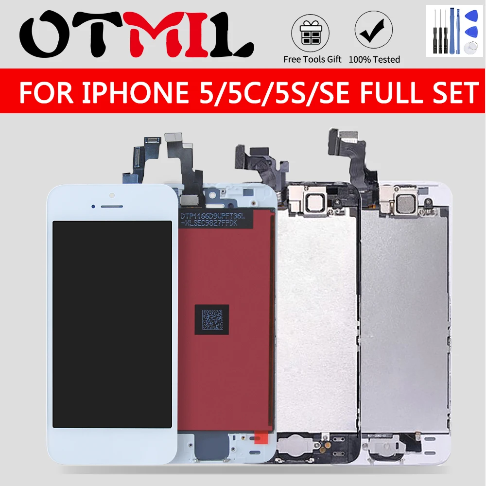 

Full assembly LCD screen For iPhone 5 5C 5S SE LCD Display LCD Touch Screen Digitizer full set Replacement pantall+Button+Camera