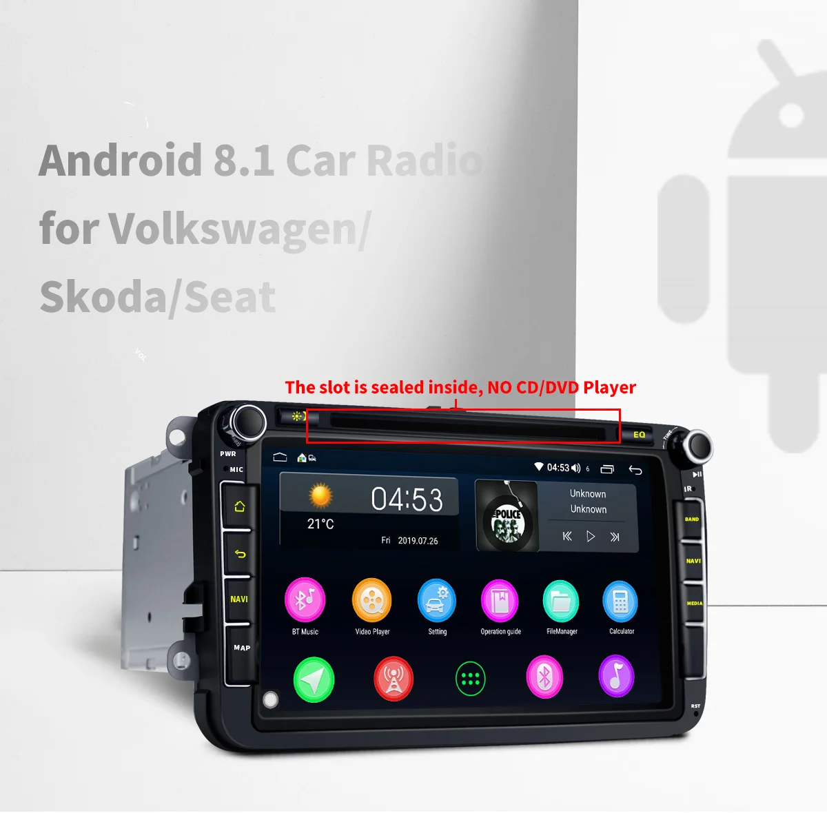 Discount 8"Android 8.1 Car Radio Stereo Head Unit For VW Skoda Rapid Passat Polo Golf GPS Multimedia DVD Player Built in DSP Mirror Link 0