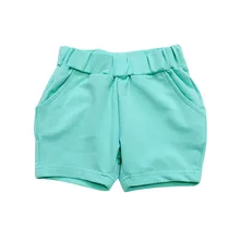 Корейский стиль, стиль, средний-маленький, для мужчин и женщин, детская одежда, летние, из чистого хлопка, с петлей, однотонные, универсальные короткие штаны