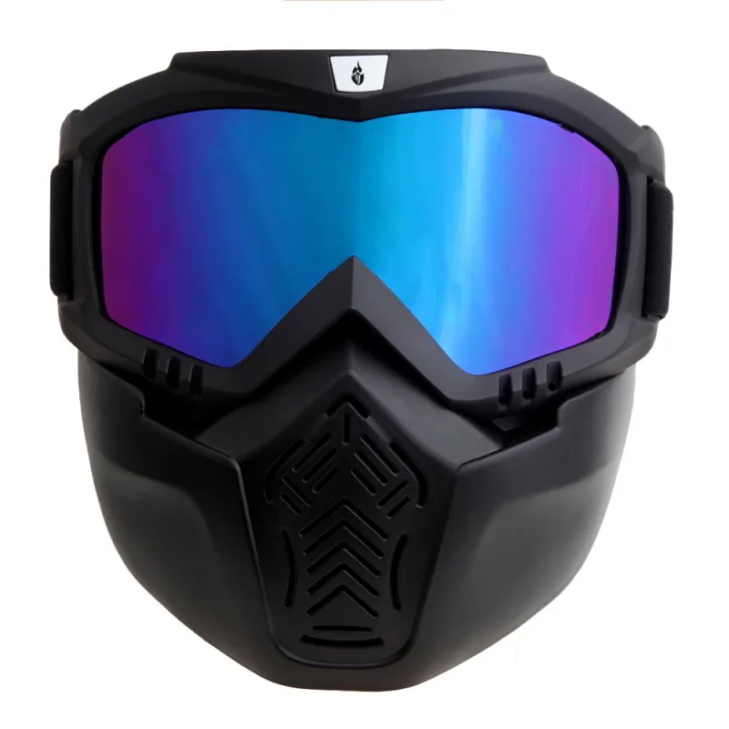 Лыжи, коньки мотоциклетные очки шлем для мотокросса c очками очки ветрозащитные внедорожные Moto Cross маска шлема - Цвет: A
