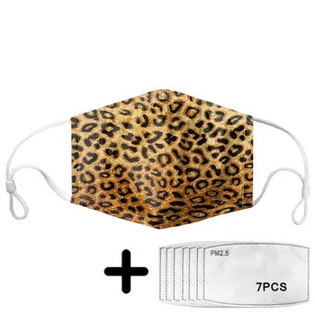 

Classic Yellow Leopard Pattern Face Mask for Girls Boys Cool Street Fashion Masks Men Washable with PM2.5 Filters Custom Design