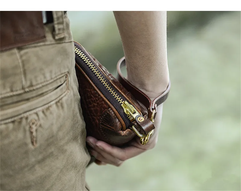PNDME vintage luxus echtes leder männer handtasche mode lässig hohe qualität natürliche echte rindsleder jugend telefon tablet brieftasche – Detail 3