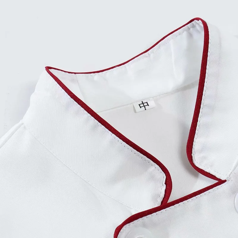 Customize DIY Print Chef Uniform Kitchen Bakery Cafe Food Service Short Sleeve Breathable Cook Wear Waiter Jacket Overalls
