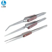 Pro'sKit Пинцет обратного действия Намагниченный с волоконной ручкой самозахватывающийся прецизионный инструмент для ремонта