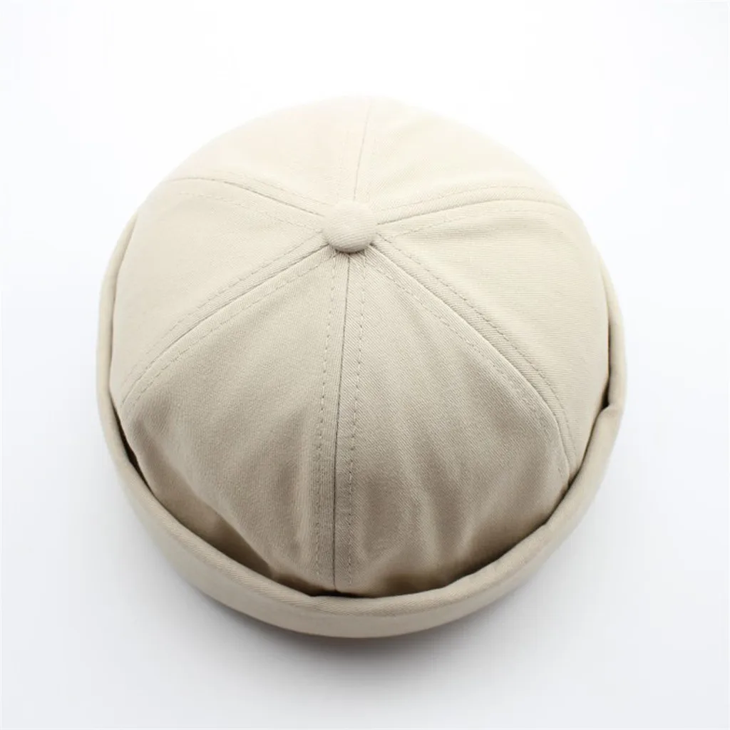 

Autumn Winter Men Women Hat Unisex Cap Skullies Casual Docker Sailor Mechanic Brimless Solid Color Fashion Warm Beanies Hats