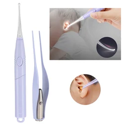 Professional LED Luminous Children Earpick Earwax Remover Tweezers Set Health Care Tool (Purple) Luminous Ear Pick Ear Cleaner