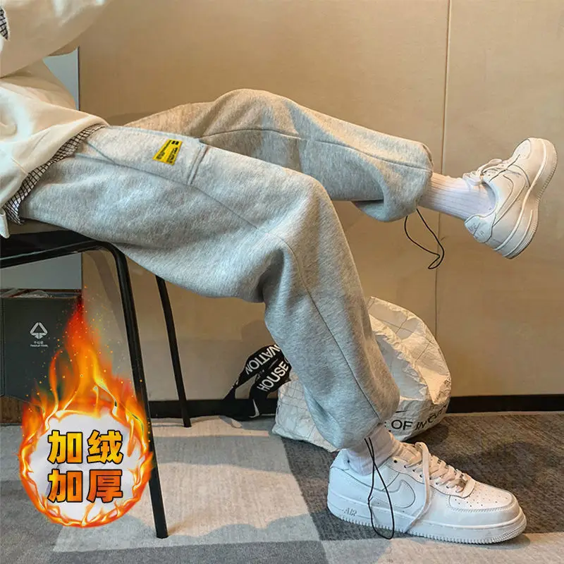

E-BAIHUI Mens Fleece Pants 2020 New Winter Hip Hop Harem Pants Men Joggers Ankle-Length Trousers Male Casual Baggy Pants Q112401