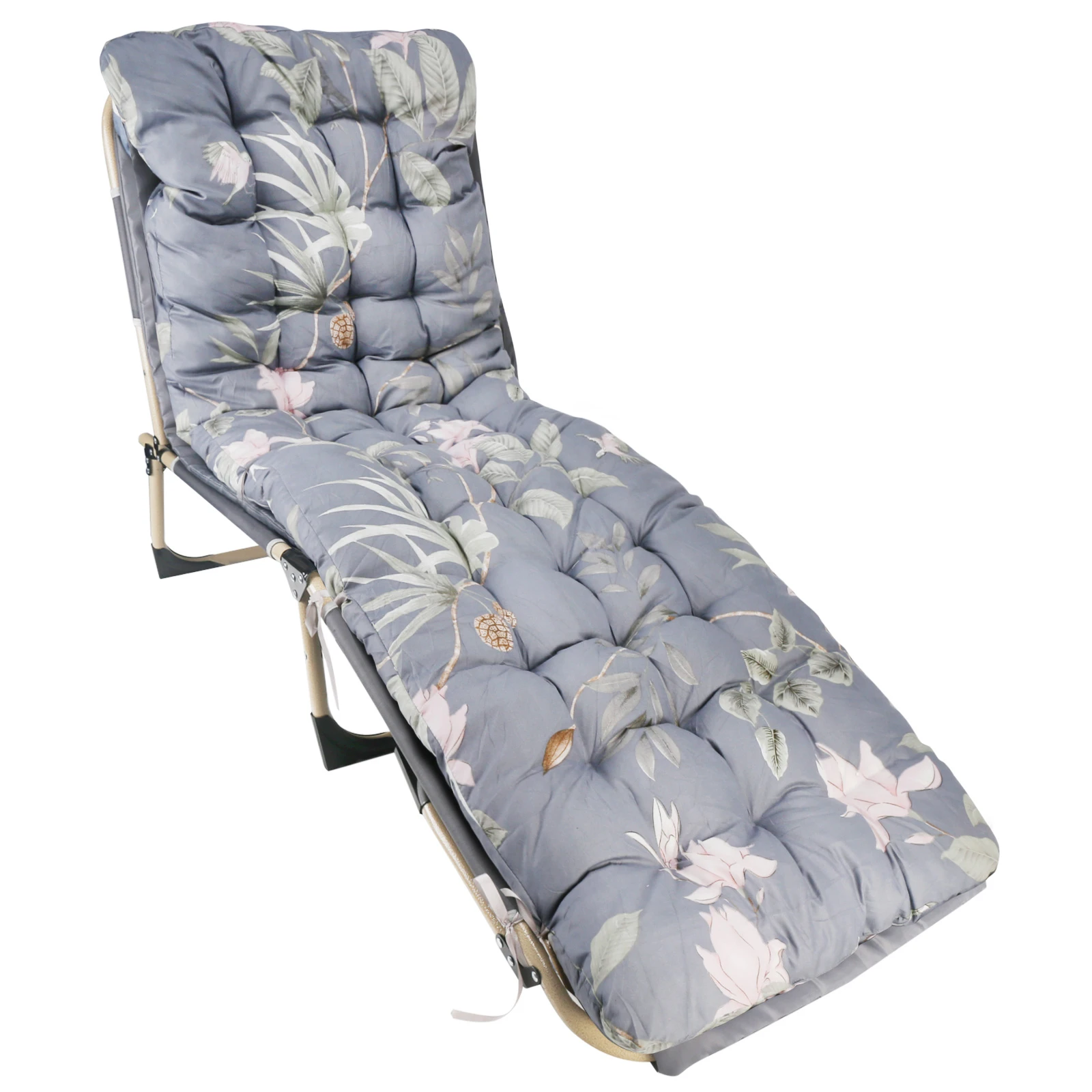 2PCS Sling Chair Replacement Sunbed Cushion Thick Garden Lounger Pad