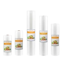 Вакуумная Пищевая запечатывающийся пакетик 5 рулонов/Лот, кухонные пакеты для хранения пищевых продуктов, вакуумные пакеты для вакуумного упаковщика, сохраняющие сохранность 12+ 15+ 20+ 25+ 28 см* 500 см