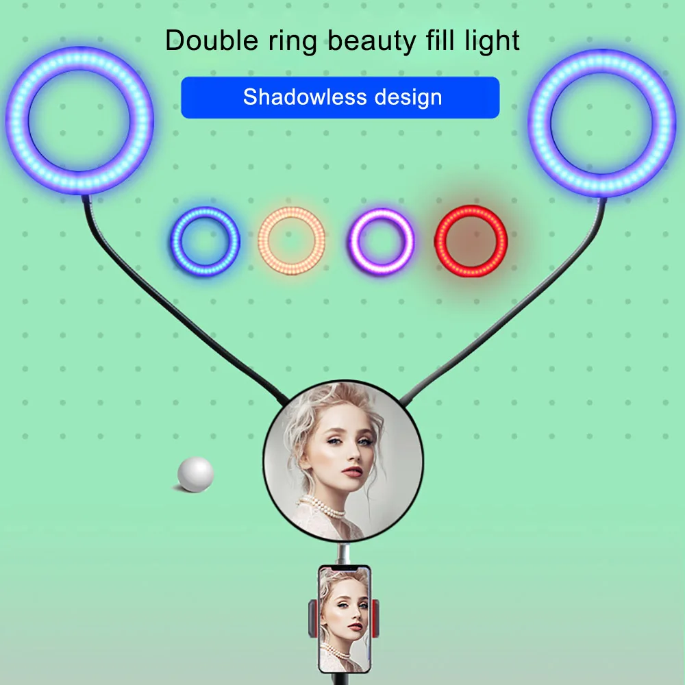 MAMEN RGB 6 дюймов кольцевой светильник светодиодный затемнения освещение видео фото