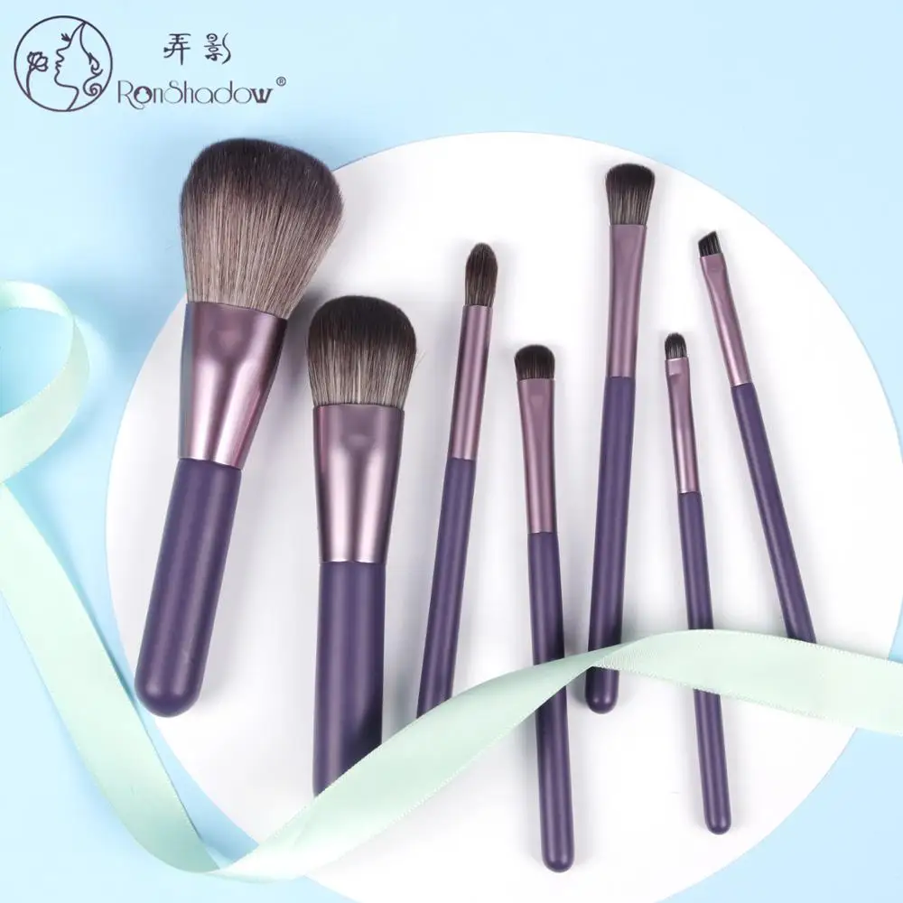 

7PCS Mini Makeup Brush Set Professional Eyeshadow Brush Micro Crystal Silk Hair Foundation Blush Concealer Maquiagem Brushes kit