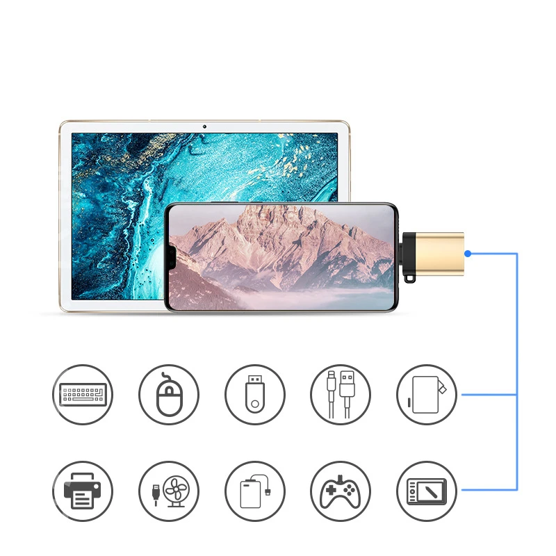 Type-C to USB 3.0 OTG Adapter Connector for Samsung LG Huawei Xiaomi Phone Data Sync Flash Disk Mouse Keyboard Gamepad Converter