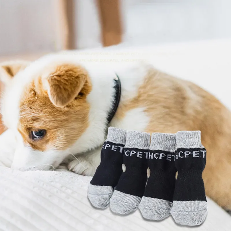 

IndooAnti-Slip Pet Dog Socks Small Cat Dogs Winter Socks Thick Warm Paw Protector Puppy Socks Booties Pet Accessories