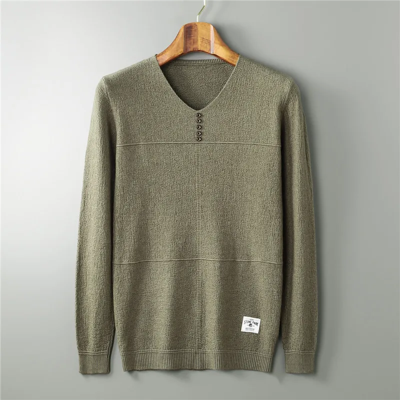 Knitted Men Sweater 2019 Korean Bottom Solid Sweater Men Chic Casual V-neck Pullover Men Sweaters Autumn Knitted Men Sweater Knitted Men Sweater 2019 Korean Bottom Solid Sweater Men Chic Casual V-neck Pullover Men Sweaters Autumn Knitted Men Sweater