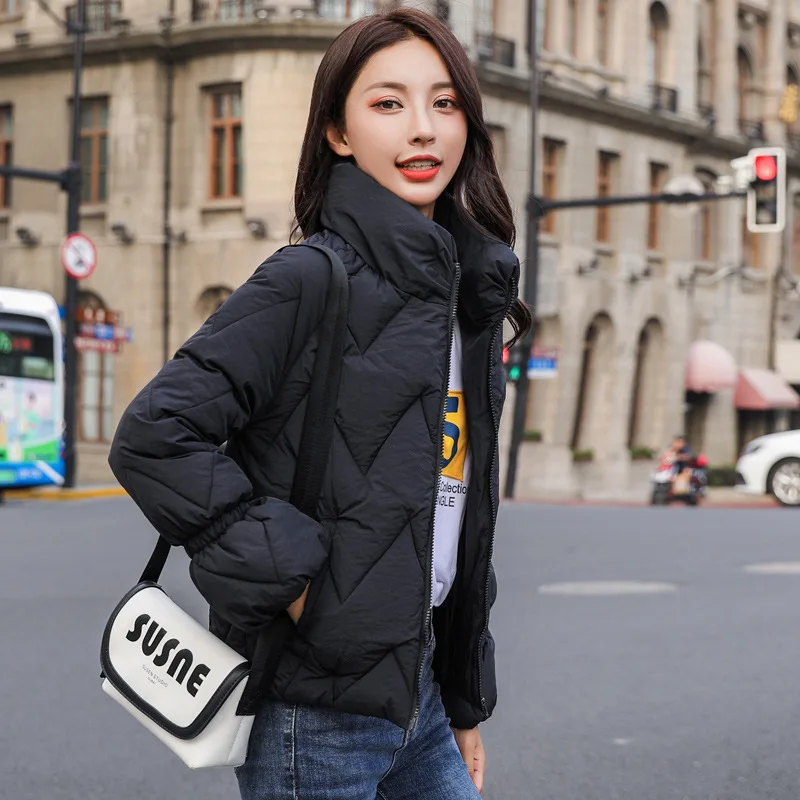 

Photo Shoot 2019 Winter down Jacket Cotton-padded Clothes Women's Korean-style Loose-Fit BF Students Cotton-padded Clothes Short