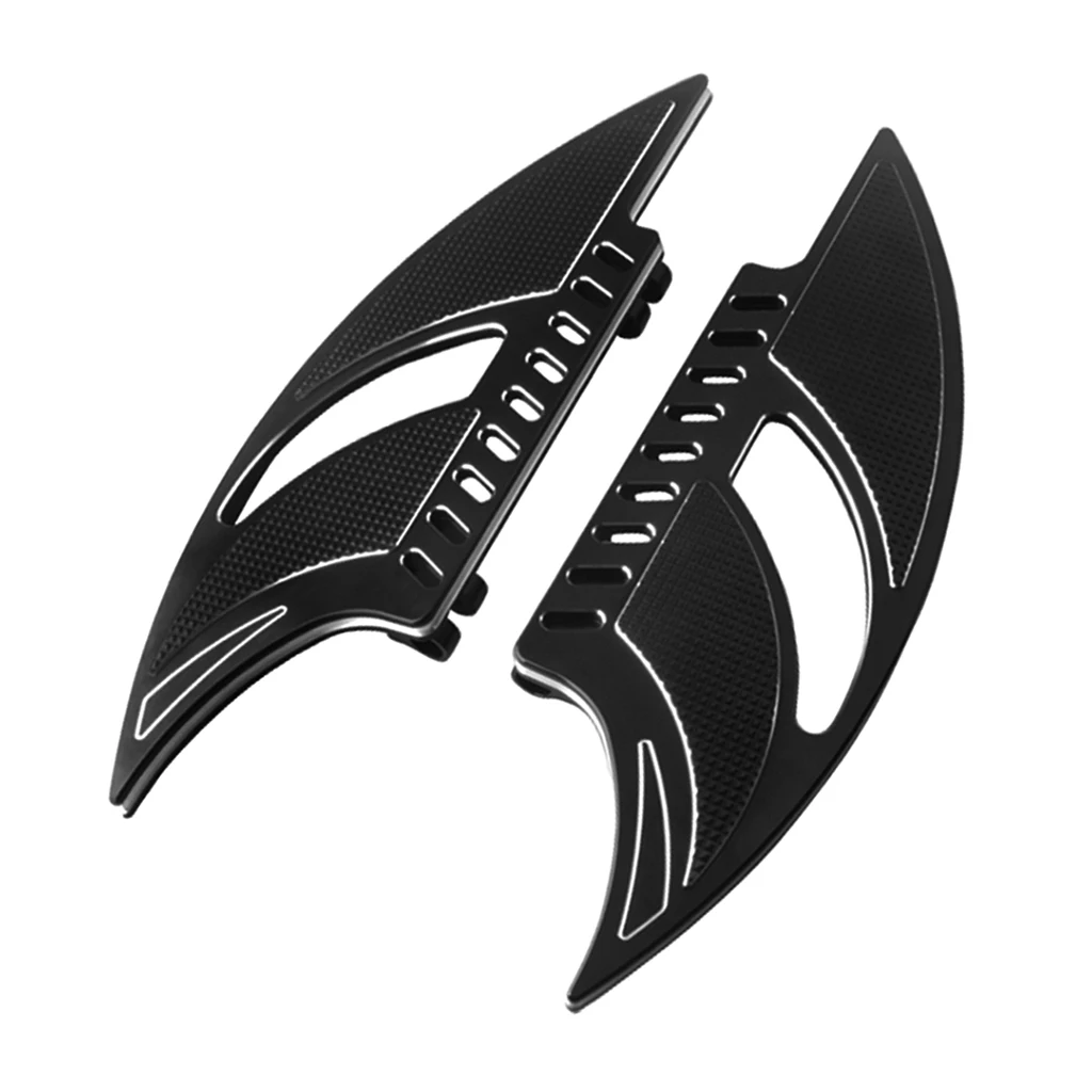 

2PCS Motorcycle Footpegs Metal Foot Pegs Footrest Footboards For Harley Electra Glide Dyna Black