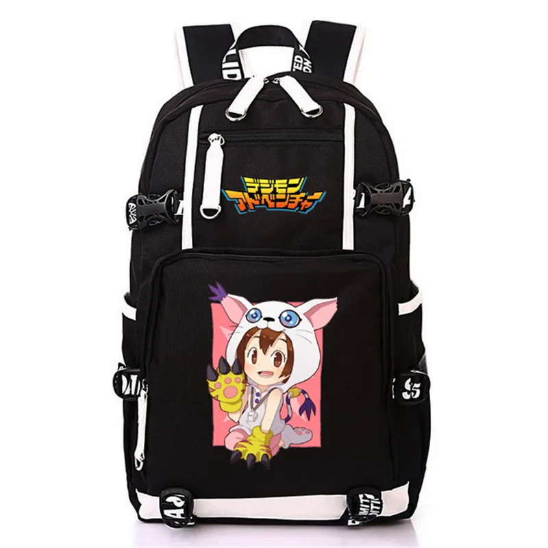 Style-12 Рюкзак для подростков с принтом Digimon Adventure mochila, школьная сумка с цифровым монстром, дорожная сумка, Холщовая Сумка для ноутбука для мужчин и женщин - Цвет: Style-12
