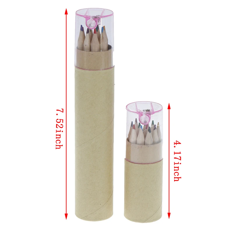 12pcs Pencil Set Two Types Colorful Pencils for Student Artist Drawing Graffiti Sketch Supplies Wooden Painting