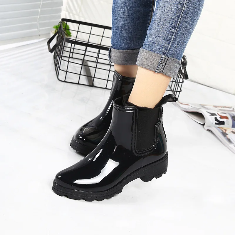 botines marrones mujer bota alta mujer sapatillas de mujer 2021 botas nieve  impermeable mujer botas rojas botines rojos de Comemore Botas de lluvia  impermeables para mujer, zapatos de goma, estilo Chelsea, Pvc,