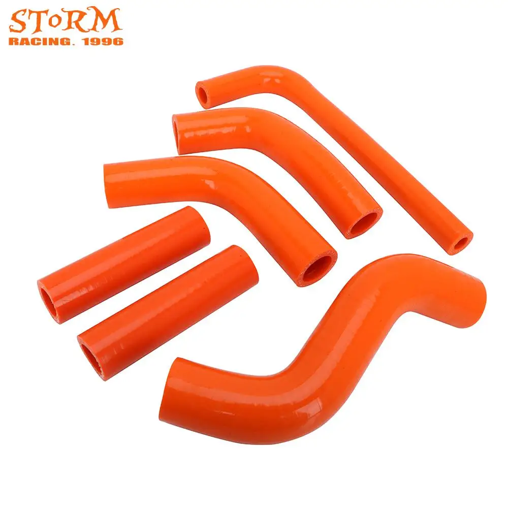 Motor Bike Orange Silicone Radiator Heater Coolant Water Hose For KTM EXC400 EXC450 EXC525 EXC 400 450 525 2002-2006 Motorcross