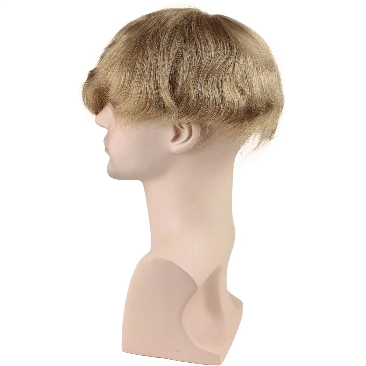 Men's Toupee 10x8 European Human Hair Swiss Mono Lace Thin Skin Hairpiece Hair Replacement System for Men Toupee #21 Ash Blonde