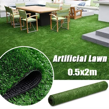 

50x200 Artificial Simulation Lawn Kindergarten Football Field Playground Fake Green Grass Encryption Pet Dog Outdoor Golf Decor