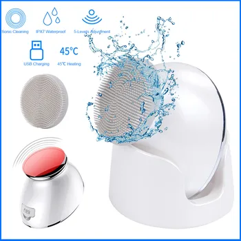 

New Electric Silicone Brush Wash Instrument Cleansing Instrument Pore Cleaner Thermal Wash Artifact Multi-function Import Brush