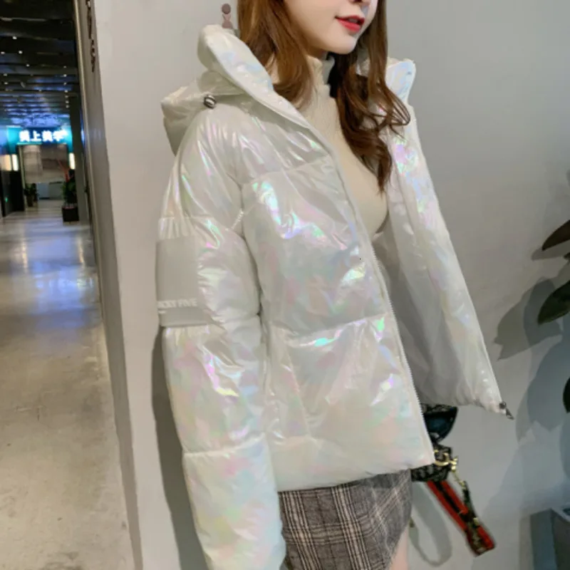 Зимняя Куртка Harajuku WomenDazzle Женская пуховая куртка Свободная негабаритная женская короткая парка корейский стиль зимняя одежда теплое пальто