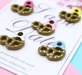 

wholesale 21x28mm cookies mouse kawaii resin flat back cabochon hair bow center scrapbooking