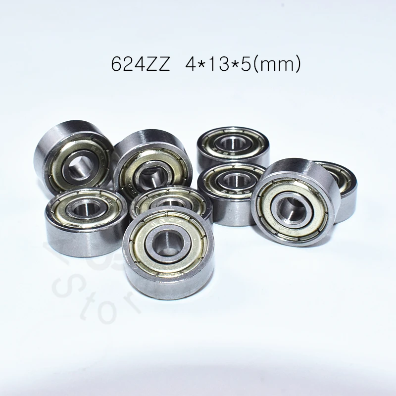 Углеродистая сталь 624 624ZZ 4*13*5 (мм) 10 шт. Подшипник Бесплатная доставка, подшипники металлический герметичный подшипник экономичный