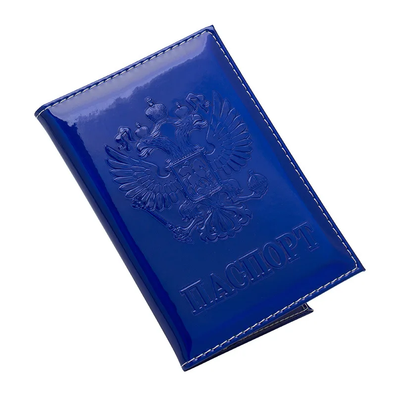 8 цветов Лазерная русская национальная эмблема Обложка для паспорта для мужчин и женщин pu кожаный дорожный Чехол Держатель для паспорта карта ID держатель 14,2*9,8 см