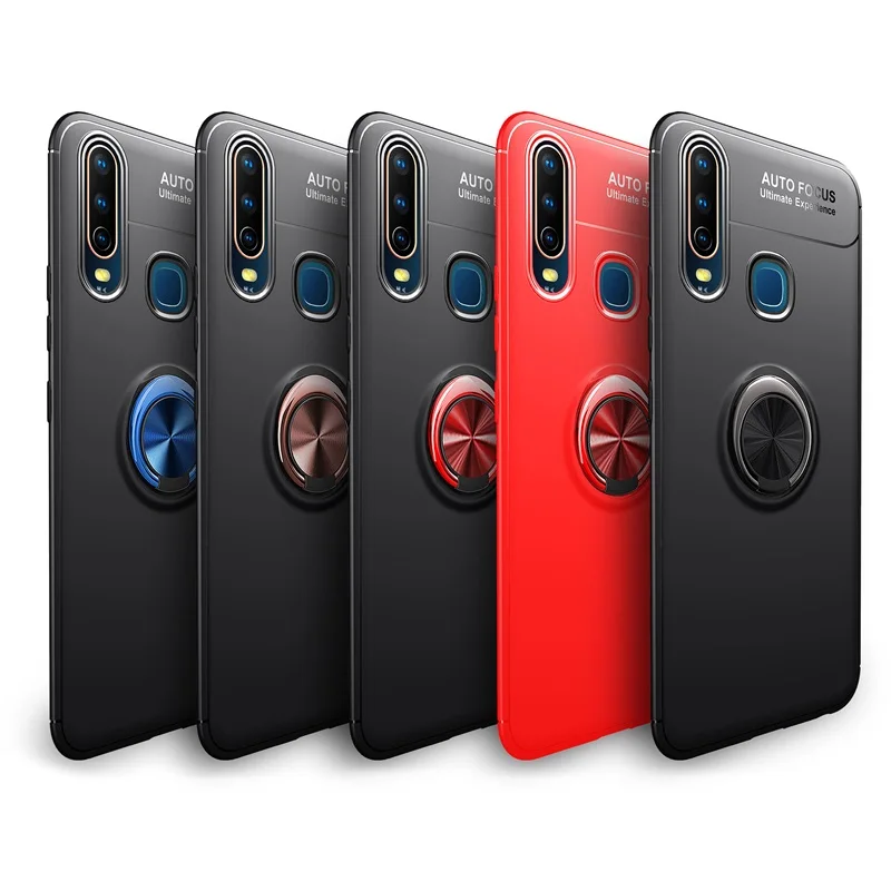 Чехол для телефона s для vivo Y17 Y15 Y12 Y3 U10 U3X чехол с магнитным кольцом мягкий матовый Силиконовый Тонкий чехол для vivo y11 чехлы
