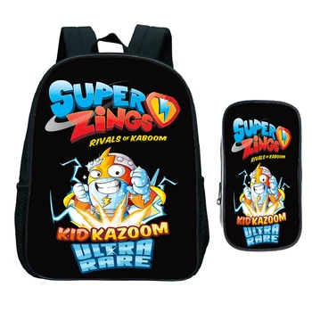 

2 Pcs/set Super Zings Backpack Kids Boys Girls School Bags Toddlerl Little Bags Cute Baby Bag Kindergarten Shoulder Knapsack