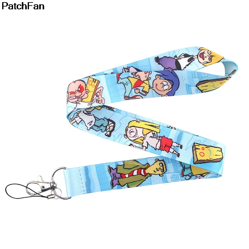 Patchfan планка и Джонни мультфильм брелок ремешок тесьма лента на шею Ткань id держатель значка Ожерелье Аксессуар A2511