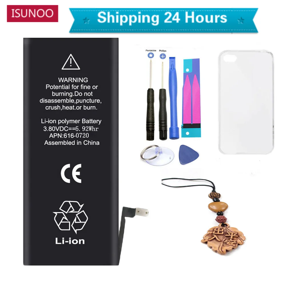 For Iphone 5S 5C AAAAAA литиевая батарея для телефона iPhone 6S 6G 5S 5C SE 5G 4S 0 cycle moble батареи сменная батарея+ Бесплатные инструменты для ремонта чехол - Цвет: For Iphone 5S 5C